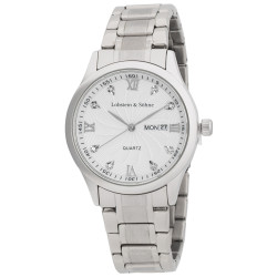 Lobstein & Shne  "Leopold" Clock silver/white