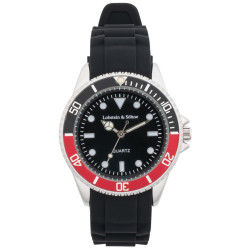 Lobstein & Shne  "Konstantin" Clock black/red